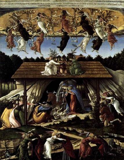 BOTTICELLI, Sandro The Mystical Nativity Spain oil painting art